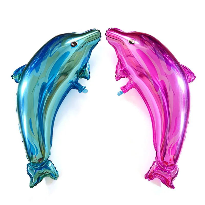 

1PCS Pink Blue Dolphin Aluminum Film Balloon balloons birthday party decorations kids birthday ballon baloon unicorn party
