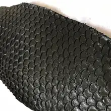 FS001 черный цвет рыбья кожа для кожаного ремесла, Кожа DIY материал