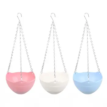

SOLEDI PP Resin Hooks Plants Basket Flower Pot Decoration Hanging Chain Creative Herb Planter Home Holder for Succulents