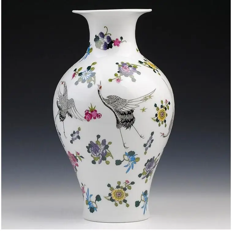 Modern Jingdezhen Ceramic Vase Decoration Frosted Luminous Porcelain Ornaments Home Livingroom Table Furnishing Figurines Crafts | Дом и сад