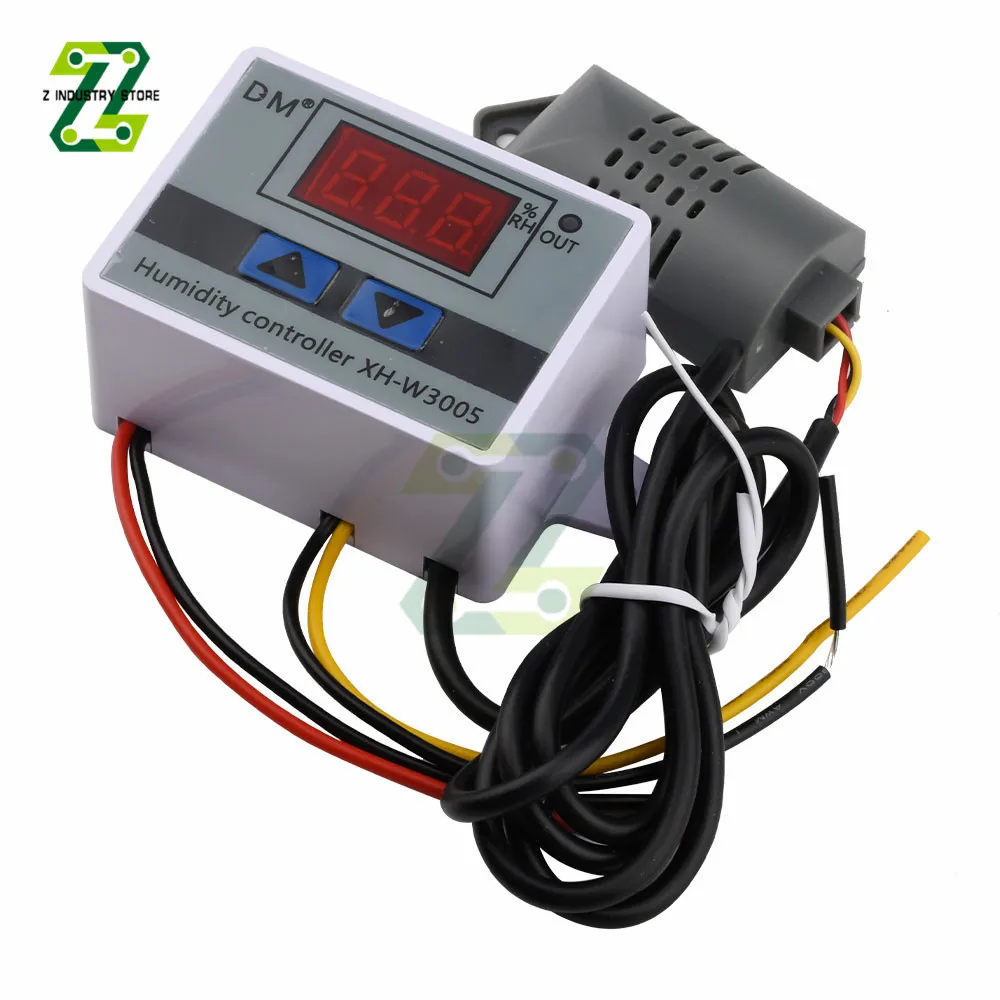 Φ цифровой измеритель влажности реле 12V 24V AC 110V-220V регулятор датчика W3005 |