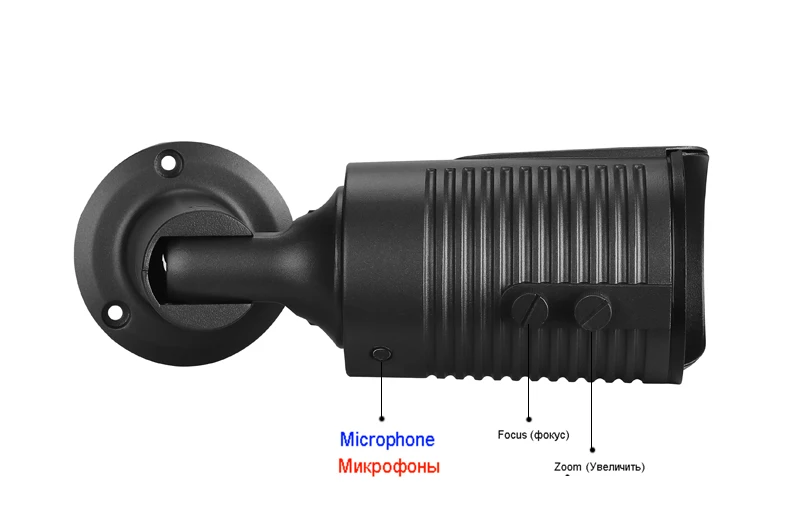  Gray 5MP/4MP/2MP H.265+ 42pcs infrared Led 2.8mm-12mm Lens 4X Outdoor IP66 Zoom Metal ONVIF Audio P - 4000134215802