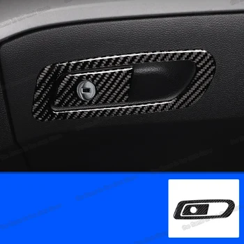 

Lsrtw2017 Carbon Fiber Car Storage Switch Trim Glove Box Handle Panel for Audi A4 B9 2017 2018 2019 2020 Accessories Auto