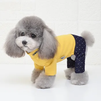 

Dog Four-legged Pet Clothes Small Puppy Clothes Plus Velvet Jumpsuits Soft Dog pajams Home Wear Four Leg Small Dog Clothes
