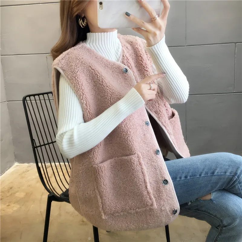 1202568 настоящая съемка Корейский Осенний жилет свитер 2019tx