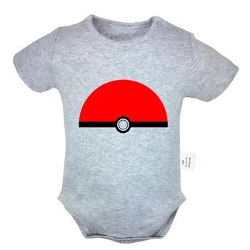 

Pokemon Go Game Red Blue Yellow Team Design Newborn Baby Boys Girls Outfits Jumpsuit Print Infant Bodysuit Clothes Cotton Sets