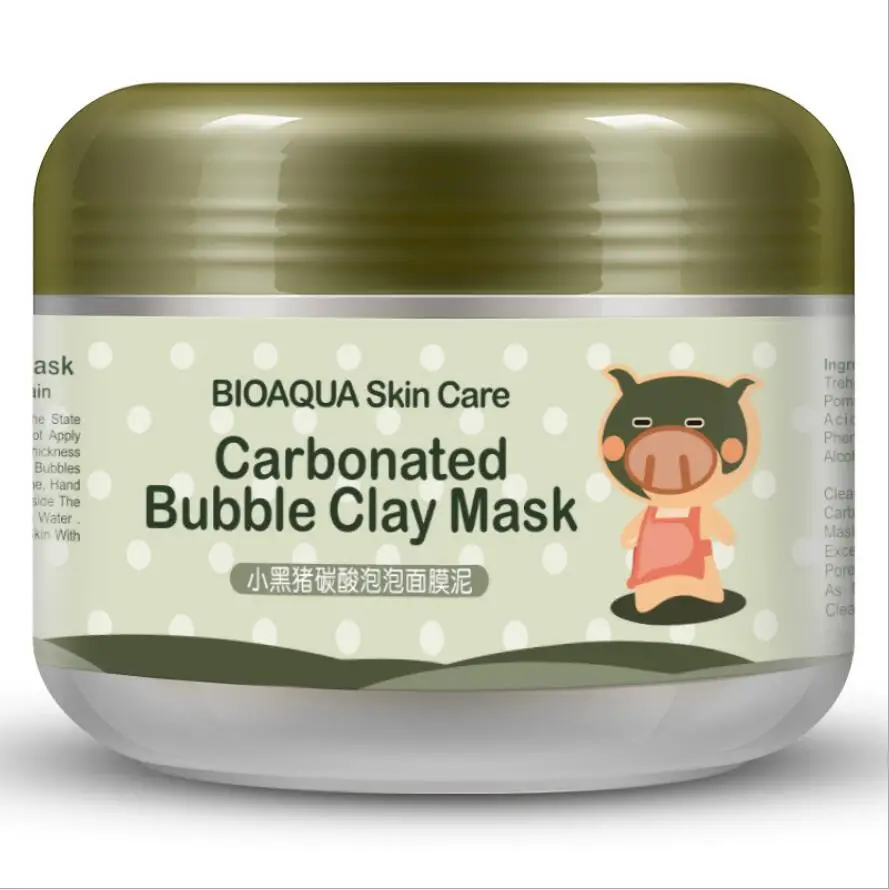 

100G Black Pig Carbonated Bubble Face Mask Clay Facial Mask Deep Pore Clean Whitening Skin Moisturizer Anti Aging Skin Care