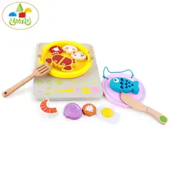 Игровой домик игрушки деревянная кухня горячий горшок электромагнитная печь игрушка детская кухня игрушка