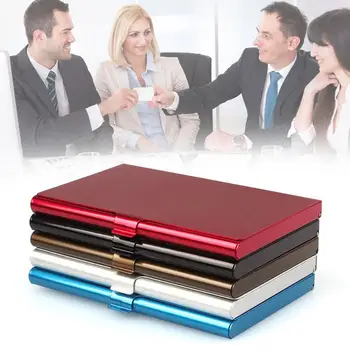 

Business Card Case Portable Case Office Supplies Box Credit Aluminum Alloy Portable Business Card Case High-End Card Case