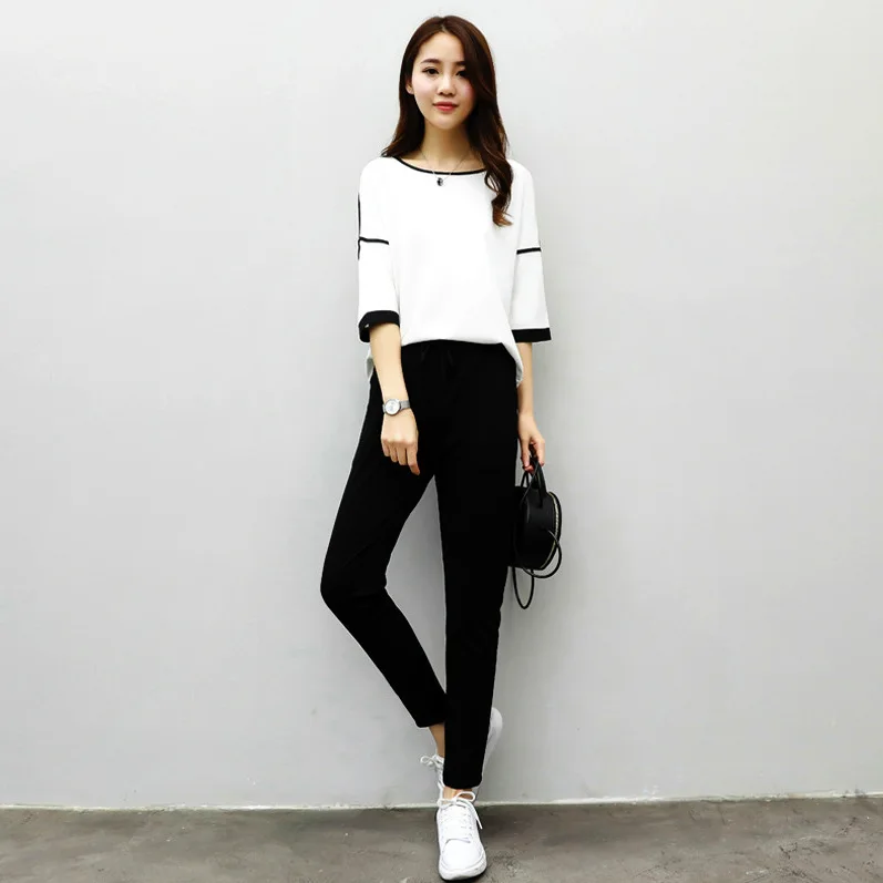 

Casual Fashion WOMEN'S Suit Summer 2019 New Style Debutante Elegant Fashion Trousers Versatile Two-Piece Women's Fashion