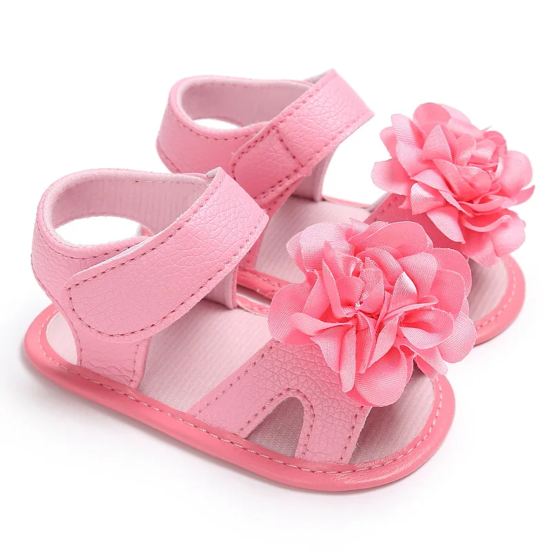 Сандалии для новорожденных девочек; детская обувь с пряжкой и ремешком; Мягкие хлопковые нескользящие Туфли-светильник с вышивкой; милые туфли для малышей; летние сандалии