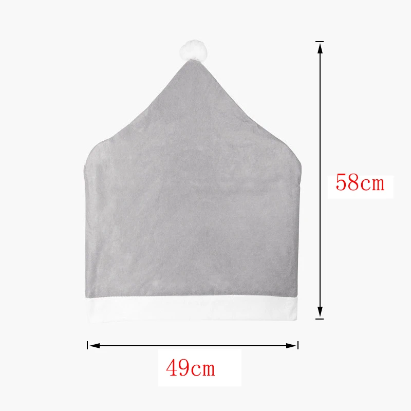 58x49cm Рождественский чехол на стул для столовой, съемный, моющийся, растягивающийся чехол на сиденье, вечерние принадлежности, рождественские украшения для дома Navidad - Цвет: 58x49cm