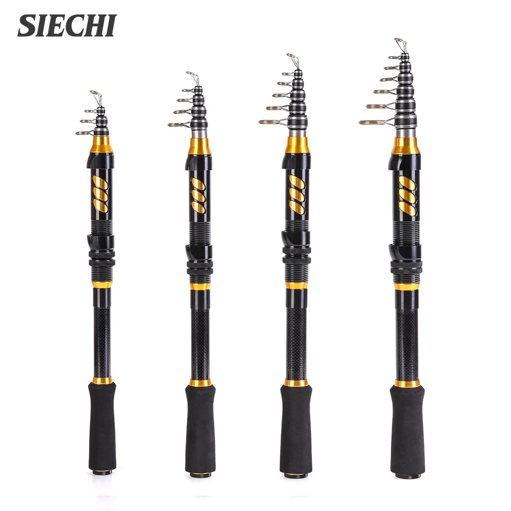 

SIECHI New Telescopic Fishing Rod Spinning Fly Carp Feeder Carbon Fiber 2.4M 2.1M 1.8M 1.5M Travel Rod