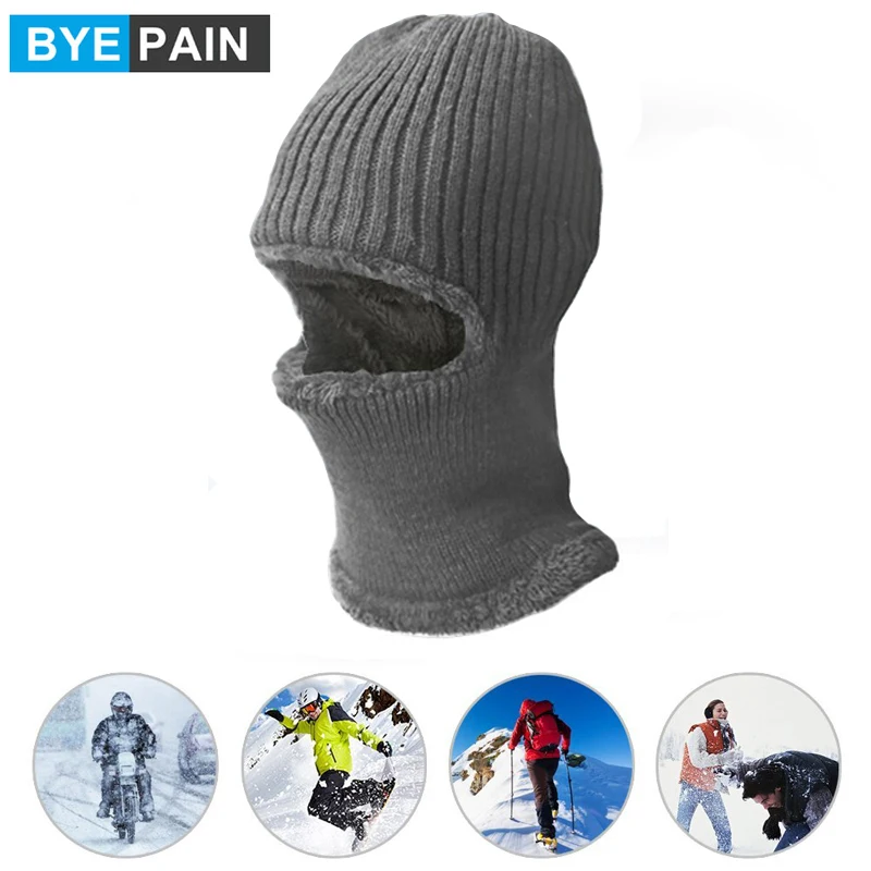 1Pcs BYEPAIN Winter Face Mask 3-in-1 Cold Weather Beanie with Flexible Neck Guard for Outdoor Sports Cycling Motorcycle Ski | Красота и