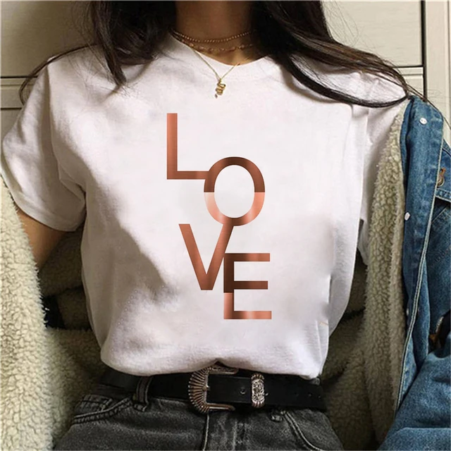 Beautiful Geometry Printed T Shirt Women 90s Graphic T shirt Harajuku Tops Tee Cute Short Sleeve