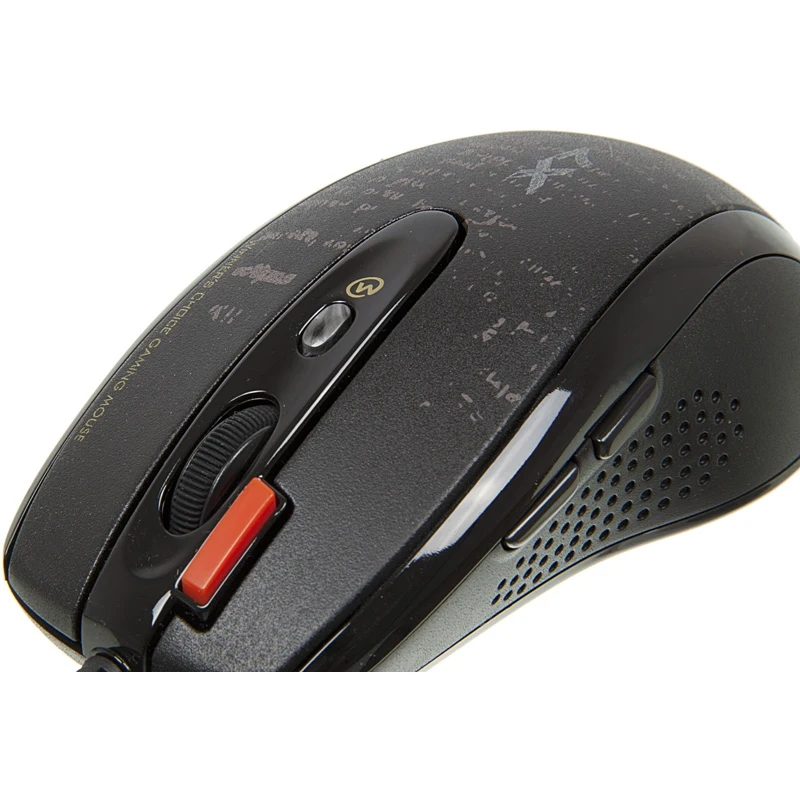 Мышь A4 V-Track F5 черный/рисунок лазерная(3000dpi) USB игровая(6but