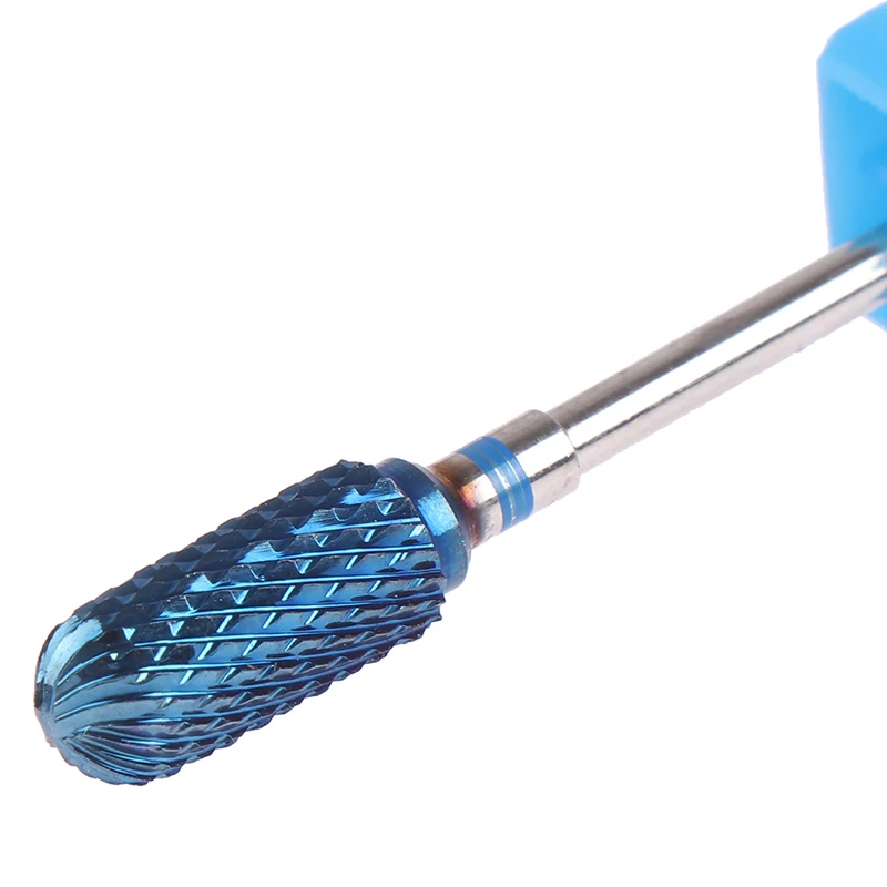 1PCS Nail Drill Bit Blue Tungsten Steel Carbide Rotary Burr Manicure Bits Drill Tools 6 Types Nail Drill Accessories Nail Mills