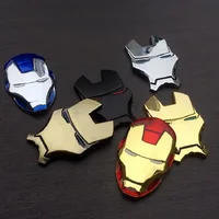 emblem stickers logo decoration 3D Auto Chrome Metal Iron Man Car Emblem Stickers Logo Decoration The Avengers For Car Styling Decals Exterior Accessories (2)