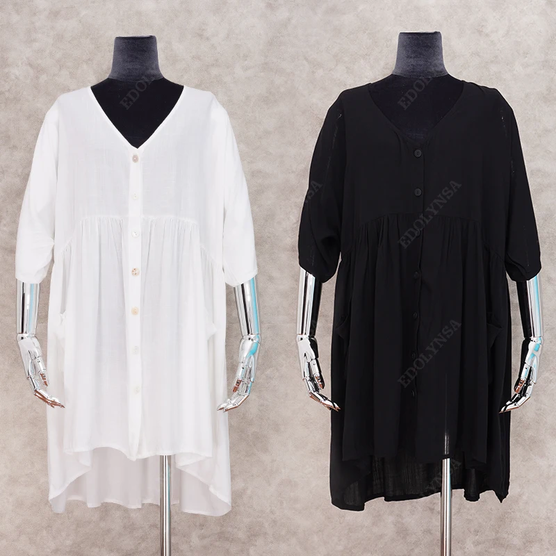 Sexy Bikini Cover-ups Casual V-neck Above Knee Summer Beach Dress Tunic Women Plus Size Beach Wear Swim Suit Cover Up Q771
