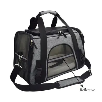 

Carrier for Dogs Outdoor Travel Reflective Cat Carrier Bag Breathable Car Seat Dog Carriers for Small Puppy Portable Pet Handbag