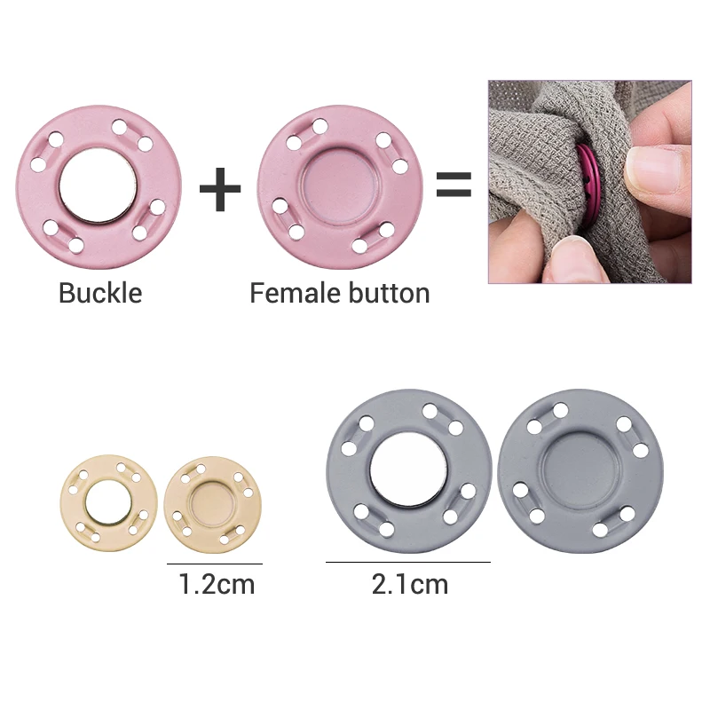 ljhnba Colorful Magnetic Coat Pockets Buttons 1Pair Metal Invisible Magnet  Button for Handmade DIY Clothing Decoration Sewing Supplies Metal Coat