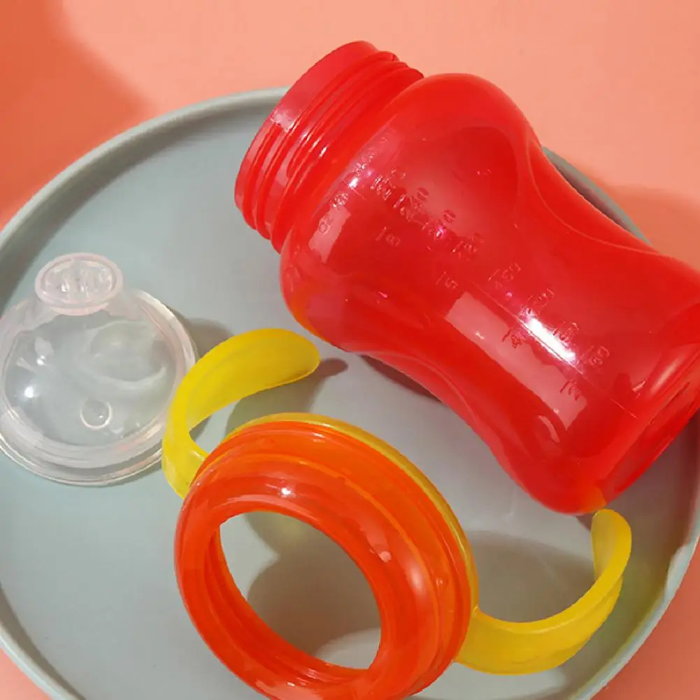 300ml Silicone Baby Sippy Cup with Scale Large Capacity Portable Baby Learner Water Cup Toddler Drinking Supplies