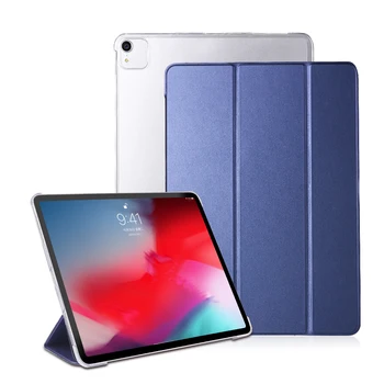 

Case For iPad Pro 12.9 2020 PU Leather Tri-Fold Stand Smart cover For iPad Pro 12.9 2020 PC Hard Bottom Plastic Tablet Case