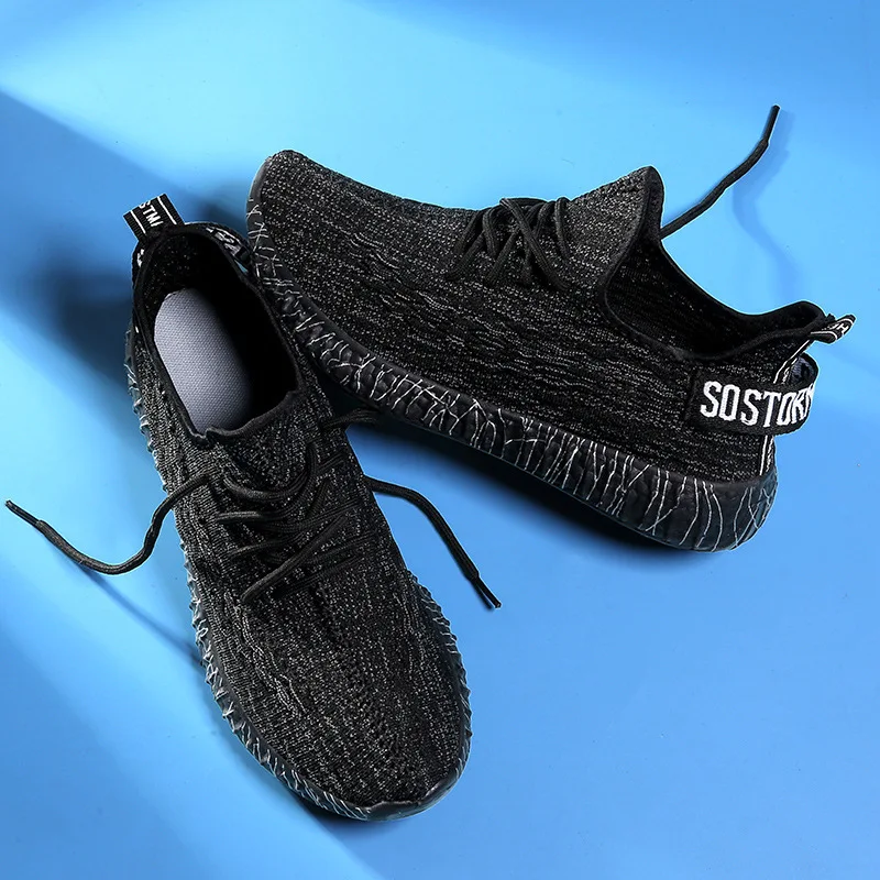 

2019 Men Autumn Outdoor Sneakers Korean-style Trend Fly Woven Scale Shoes Men's Low Top Breathable MEN'S Casual Shoes
