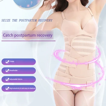 

3pcs Breathable Health Care Postpartum Belt Set Pregnancy Girdle Slimming Bandage Shapewear Polyester Fiber Pelvis Abdomen Wrap