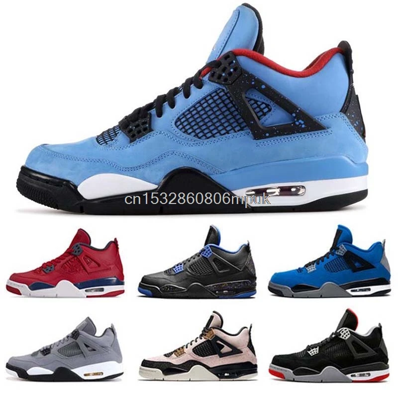 

2020 Men Basketball Shoes Retro 4 Thunder Pure Money Bred Cool Grey Flight Military Black Designer Trainers Sport Sneakers Boys