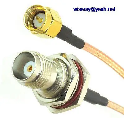 

DHL/EMS 50 pcs SMA male straight TO TNC female nut bulkhead 15cm RG316 cables pigtail-A8