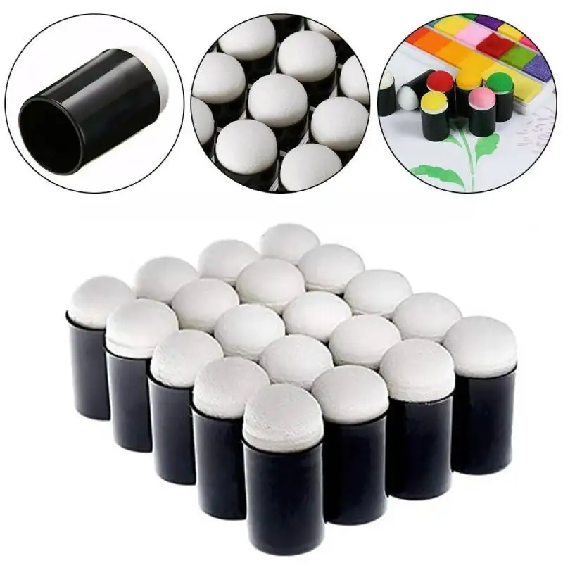 20pcs Finger Sponge Daubers Set Finger Painting Sponge Craft Drawing Dauber for Painting Art Ink Crafts Chalk Card Making