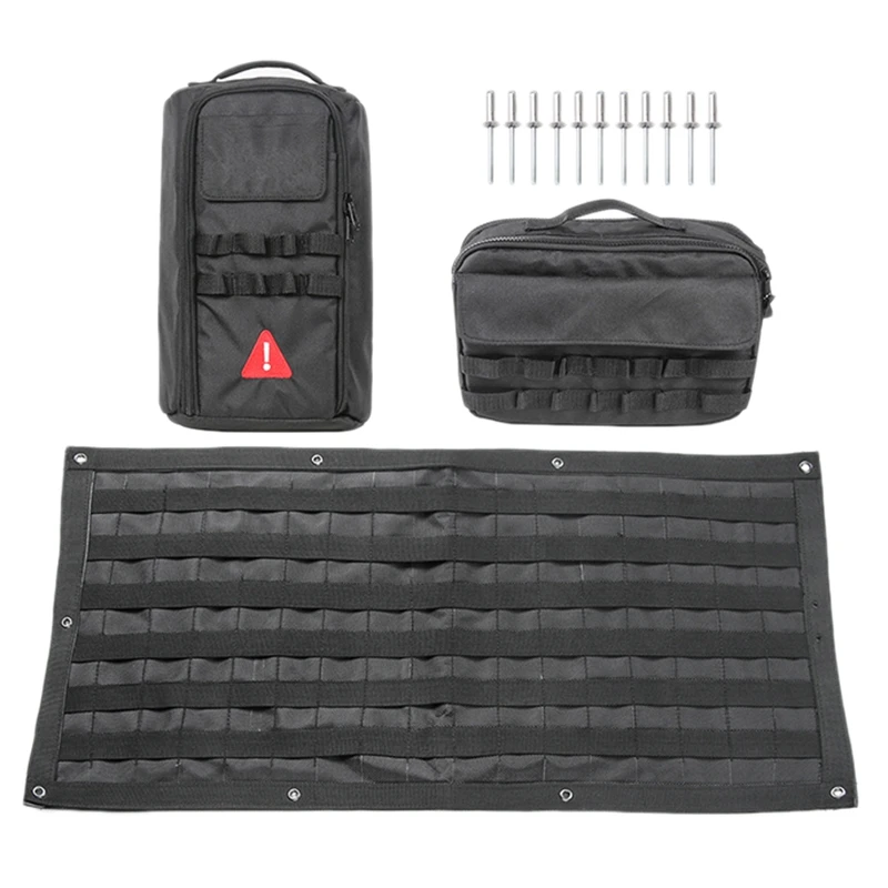 

1 Set Car Accessories Tail Door Storage Bags Tool Kit Organizer Camping Mat for Jeep Wrangler Jk Jl 2007-2018+ Tail Door Bag