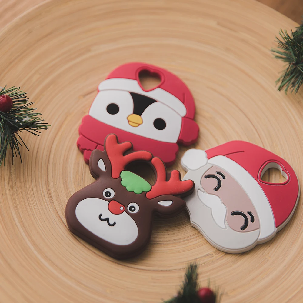 

Silicone Christmas Teether Baby Toy Teether Rattle Bpa Free Silicone Christmas teether Stick Baby Teeth