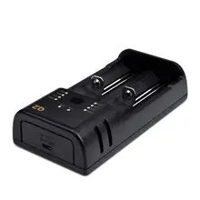 2 слота USB быстрое зарядное устройство для 18650 20700 21700 26650 18350 10500 AA/AAA перезаряжаемые батареи