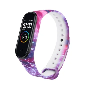 

Colorful Mi Band 3 4 Strap Bracelet Replacement for Xiaomi miband 3 4 silicone pulsera correa mi 3 4 belt with varied flowers