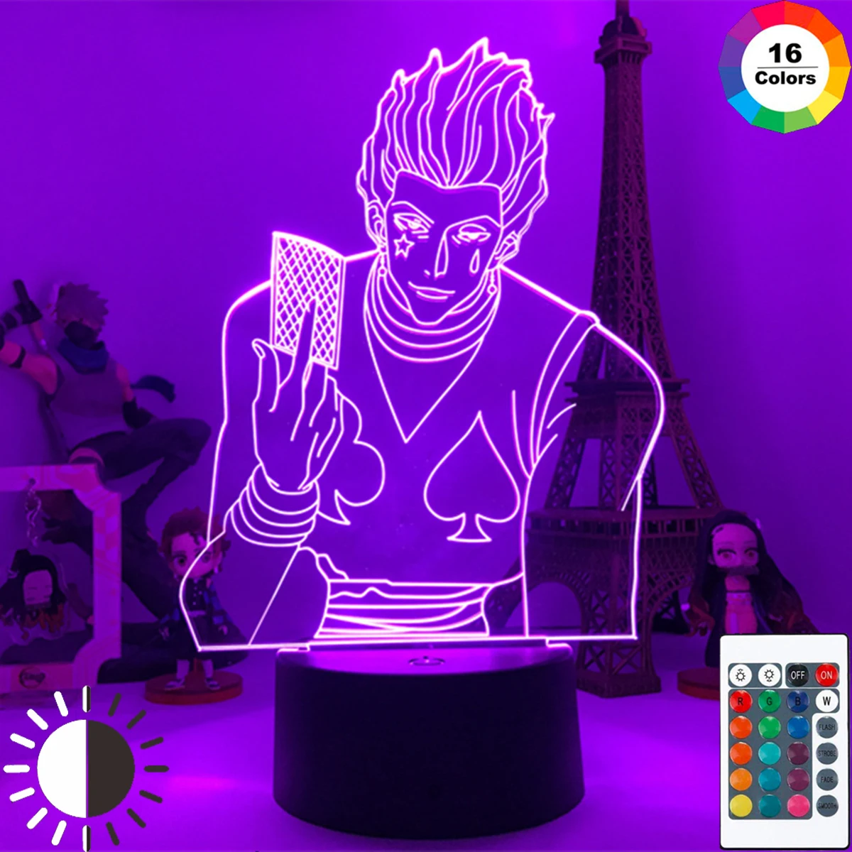 Светодиодная Ночная лампа в виде аниме Hunter X Hisoka акриловый ночник для спальни