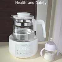 Bouilloire électrique 1,2 L, bouilloire à température contrôlée pour la maison, théière en verre pour le bureau, maintien au chaud automatique, multifonction, 600W 1