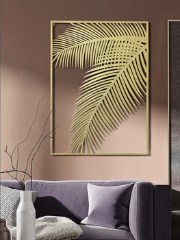 

Pendant Sofa Background hanging nordic shelf Light Extravagant Wall Decoration Metal Leaf Wall Hanging Decorate