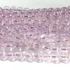 Veemake Natural Genuine Clear Purple Kunzite Spodumene Cat's Eye Round Loose Gemstone Beads 7mm 7.8mm 5