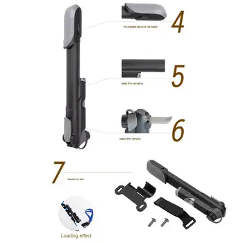 

Sturdy Bike Pump Bicycle Inflating ABS Travel Tool Ultralight Mini Tyre Pump Durable Cycling Accessories Inflator Black