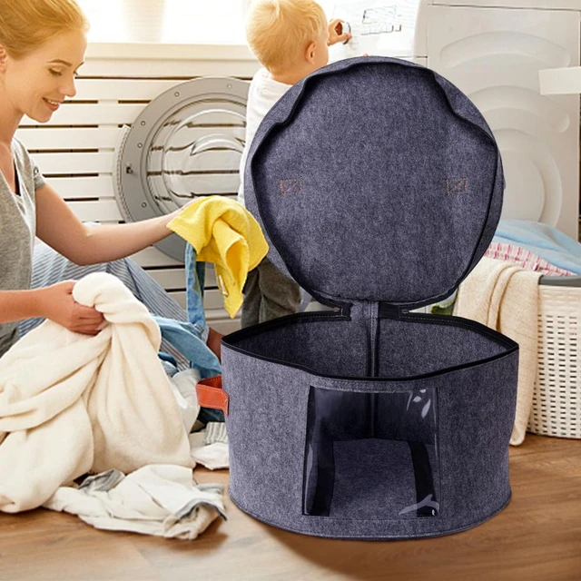 Pop Up Hat Storage Round Hat Boxes With Lid Foldable Travel Hat