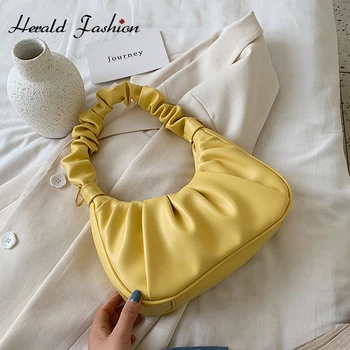 

Luxury Hand Cloud Purses And Handbag Soft Leather Women Dumpling Bag Vintage Leather Shoulder Bag Female Totes Bag