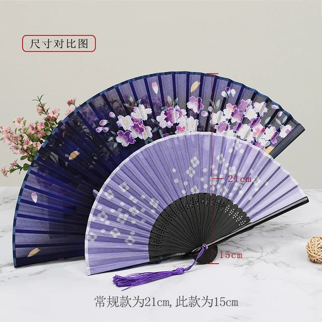 Paper Fans Handheld Foldable Women Floral Folding Women's Miss