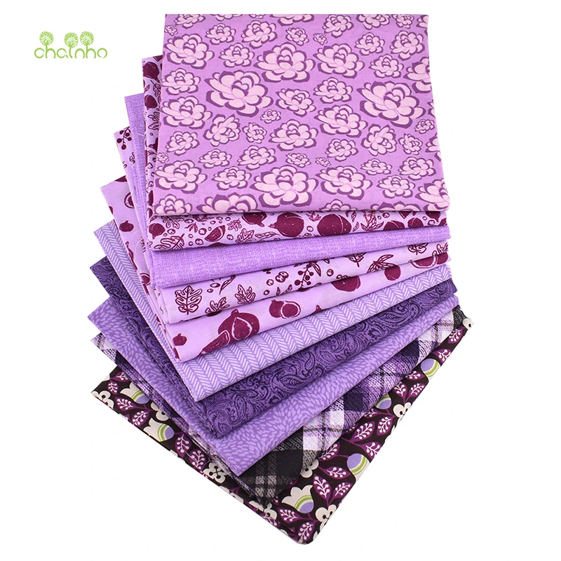 Rose Purple Color Series Plain Cotton Fabric Patchwork Cloth 10 Pcs Of Handmade DIY Quilting&ampSewing Craft Cushion Bag Material | Дом и сад