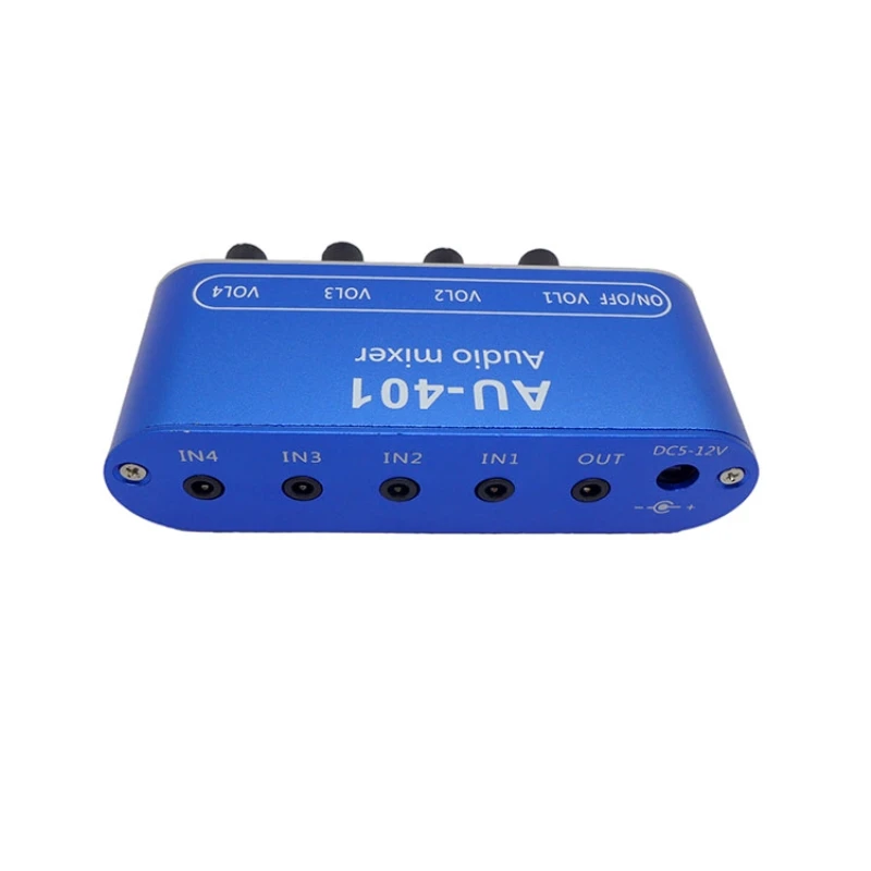 AU-401 DC 5 V-12 V стерео аудио смеситель 4 Вход 1 выход индивидуально контролирует доска микшерная DIY наушники усилитель