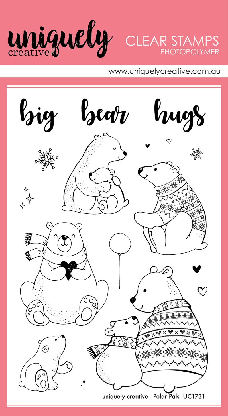 Милый белый медведь штамп и резки штампы для DIY Скрапбукинг фото украшение для альбома тисненая картонная открытка ремесла высечки - Цвет: Stamp