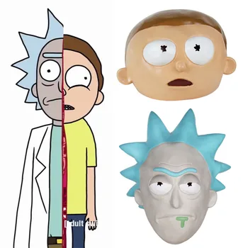 

Rick and Morty Full Face Funny Latex Mask Halloween Costume Full Face Cosplay Masks Party Props