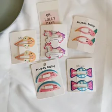 Милые детские бб-заколки с фруктами из Южной Кореи, хипстерские лаковые заколки с принтом для девочек, японская Корейская повязка для волос для девочек, Acce