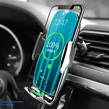 

Car Phone Mount Wireless Charging Charger Air Vent Clip Holder Universal Stand Hands-Free Cradle PR Sale